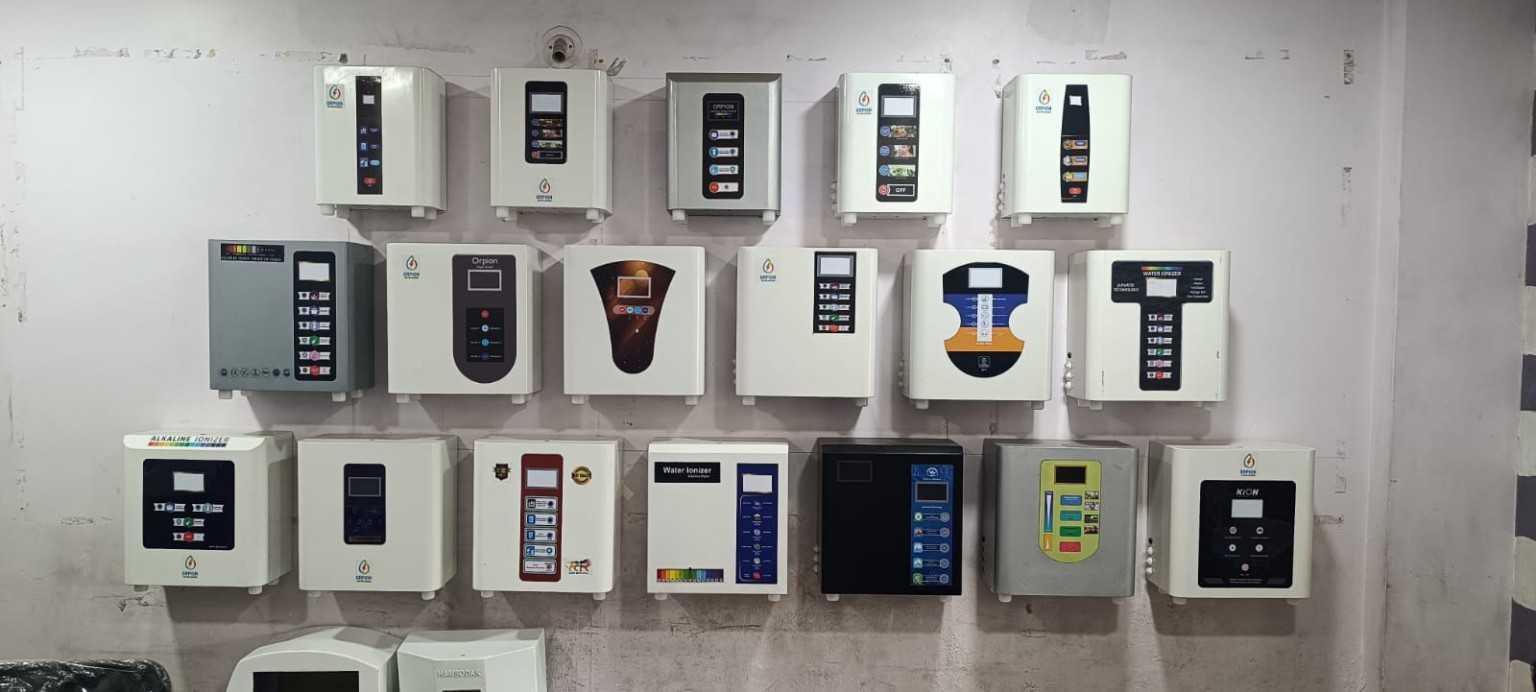 Water ionizer models on display