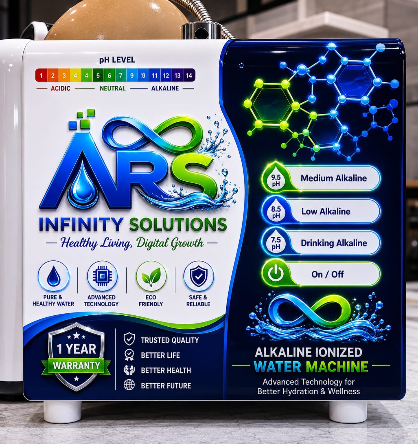 ARS alkaline water ionizer
